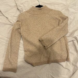 Madewell camel colored merino wool blend turtleneck sweater